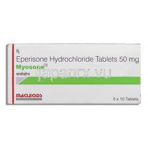ミオゾン, エペリゾン 50mg 錠 （Macleods） 錠