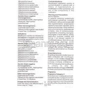 モキシシップ, 塩酸モキシフロキサシン 0.5% 5ML 点眼液 (Cipla) 情報シート2