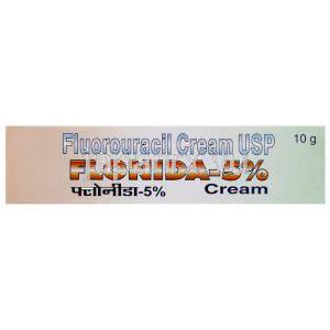 フロニダ, フルオロウラシル Flonida, 5% 10 gm クリーム (Shalaks) 箱