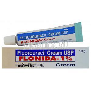 フロニダ, フルオロウラシル Flonida, 1% 10 gm クリーム (Shalaks) 箱
