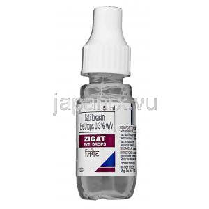 ジガット, ガチフロキサシン Zigat 0.3% w/v 点眼薬 薬瓶