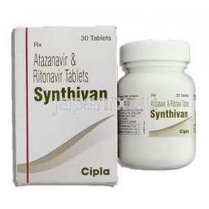 シンチバン Synthivan, アタザナビル・リトナビル 300mg/100mg 錠 (Cipla)