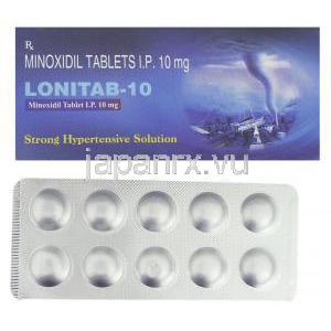 ロニタブ, ミノキシジル 10mg 錠 (Intas)