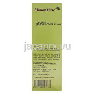 ミントップ フォルテ, ミノキシジル 5% 60ml (Dr Reddy) 液剤 製造者情報