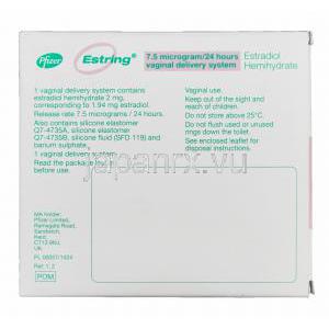 エストリング　女性用避妊リング,エストラジオール 2mg 箱　情報