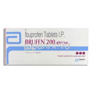 ブルフェン, イブプロフェン 200mg 錠 (アボット社) 箱