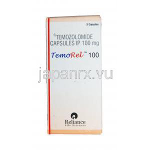 テモレル 100, テモダールジェネリック,　テモゾロミド 100mg 箱