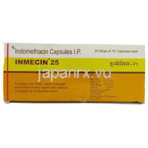 インメシン, インドメタシンカプセル 25 mg 箱