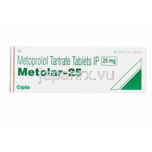 メトラー, メトプロロール酒石酸塩 25mg 箱