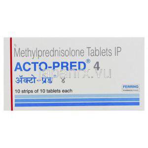 アクト・プレッド, メチルプレドニゾロン 4mg 錠 (Ferring) 箱