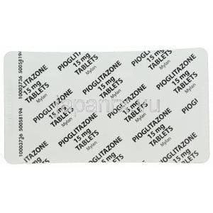 ピオグリタゾン,アクトスジェネリック゚,　ピオグリタゾン 15mg 　錠　シート　情報