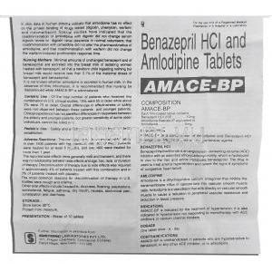 アメース・ビー・ピー, アムロジピン・ベナゼプリル配合 5mg /10mg 錠 (Madras Pharma) 情報シート1
