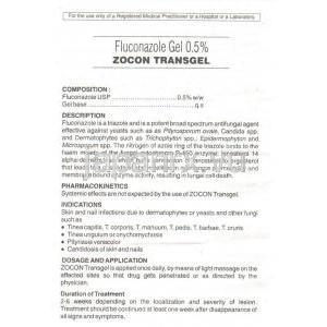 ゾコン・トランスジェル, フルコナゾール 0.5 % 15グラム ゲル (FDC) 情報シート1