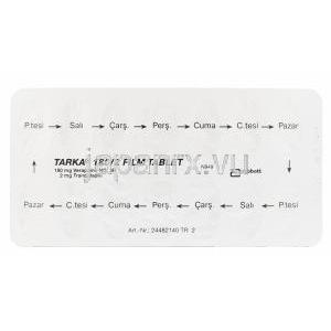 タルカ,トランドラ プリル　180mg / ベラパミル塩酸塩 2mg 徐放性錠　ブリスターパック情報