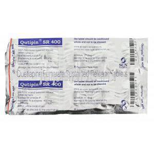 クチピンSR, セロクエルジェネリック,　クエチアピン 400mg　製造元：Sun Pharma