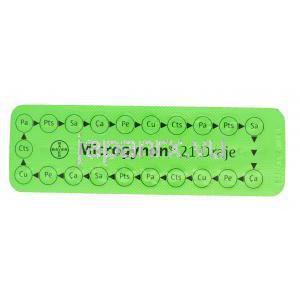 マイクロジノン21，レボノルゲストレル　0.15mg/エチニルエストラジオール0.03mg(配合薬)　ブ
