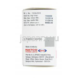 エルロナット,　タルセバジェネリック,　エルロチニブ 100mg　製造元： Natco Pharma