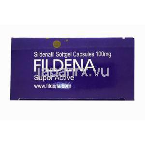 バイアグラジェネリック,シルデナフィルソフト錠,100mg カプセル,　箱側面