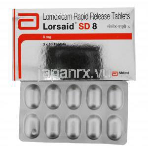 ゼフォージェネリック,ロルノキシカム,ローセイド,8mg 30錠,　箱表面，シート,　製造元：