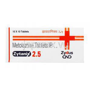 ザロクソン/ミクロクスジェネリック,メトラゾン　2.5mg,箱表面