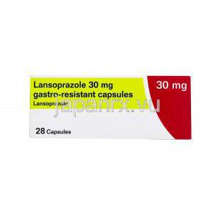 プレバシドジェネリック,　ランソプラゾール 30mg　カプセル,箱側面
