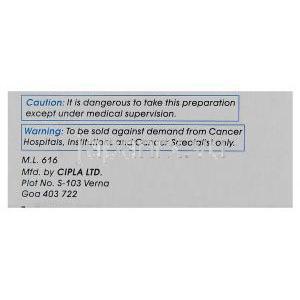 サイトタム Cytotam, ノルバデックス ジェネリック, タモキシフェン 10mg 錠 (Cipla) 製造者情報