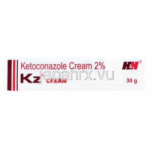 ケトコナゾール, ニゾラール ジェネリック, KZ クリーム, 2% 30g,箱表面