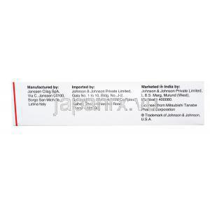 インボカーナ,　カナグリフロジン 100mg 製造元：Janssen,　箱側面,注意事項,　インド製