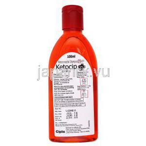 ケトシップ,ケトコナゾールシャンプー,2% 100ml,　ボトル裏面情報