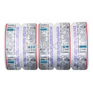 トップシード20, ファモチジン,20mg,シート裏面情報