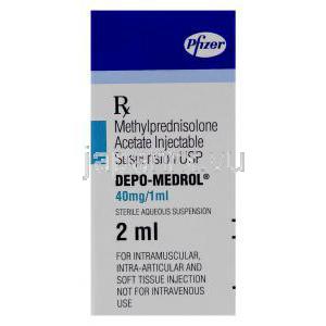 メチルプレドニゾロン酢酸エステル（デポメドロル注射） 40MG/ml 注射 2ML (Fizer) 箱