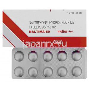 ナルトレキソン (レビアジェネリック), Naltima, 50mg 錠 (Intas)
