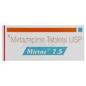 ミルタザピン（リフレックスジェネリック） 7.5 mg （Mirtaz） 箱