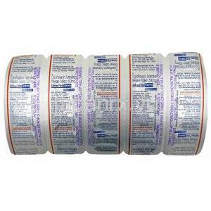 シフラン OD (シプロフロキサシン) 500mg 錠剤裏面