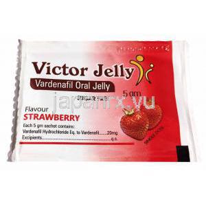 ビクター,　バルデナフィル オーラルゼリー 20mg 5g, 袋表面