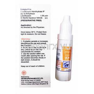 LFC-PF,レボフロキサシン　点眼薬 5ml,箱,ボトル表面情報