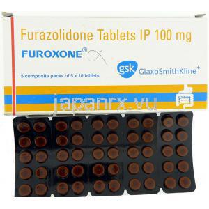 フラゾリドン（フロゾン ジェネリック）, Furoxone, フラゾリドン 100MG錠 (Glaxo Smithkline)