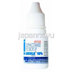 スルファセタミドナトリウム 点眼薬,10ml 10%, ボトル表面情報