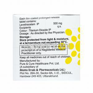 フリトレフ (レベチラセタム) 500mg (徐放性錠) 服用方法