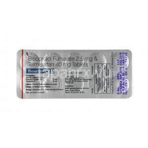 ベシコー T (ビソプロロール/ テルミサルタン) 2.5mg 錠剤裏面