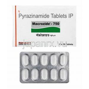 パイジナ 750,ピラジナミド 750mg, 10錠,シート裏面情報