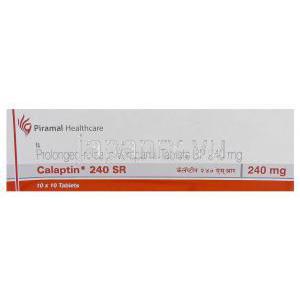 カラプチン Calaptin, ワソラン ジェネリック, ベラパミル 240mg 錠 (Piramal Nicholas) 箱