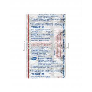 タージット (テルミサルタン) 20mg 錠剤