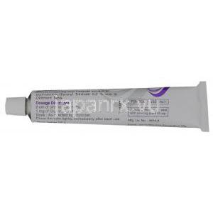 ニトロジェシック Nitrogesic, ニトログリセリン 0.2% 30gm 軟膏 (Troikaa) チューブ裏面