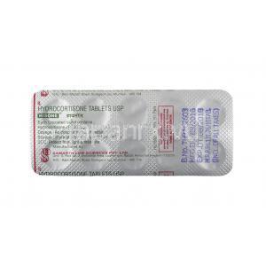 ヒゾン (ヒドロコルチゾン) 20mg 錠剤裏面