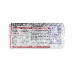 シルニピン (シルニジピン) 5mg 錠剤裏面