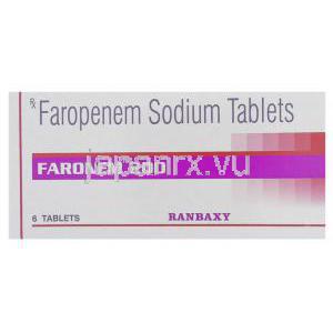 ファロネム Faronem, ファロム ジェネリック,  ファロペネム 200mg 錠 (Ranbaxy) 箱