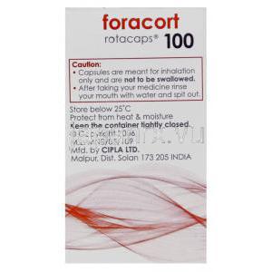 フマル酸ホルモテロール / ブデソニド配合 （シンビコート ジェネリック）, Foracort, 6mcg / 100mcg 吸
