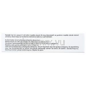 アルプロス,アルプロスタジル注射,20mcg/ml 1ml 5アンプル