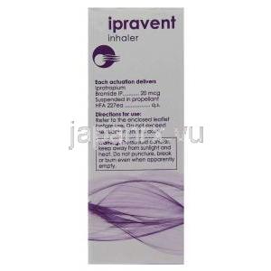 イプラトロピウム臭化物（アトロベントエロゾル ジェネリック）, Ipravent,  吸入器 (Cipla) 成分